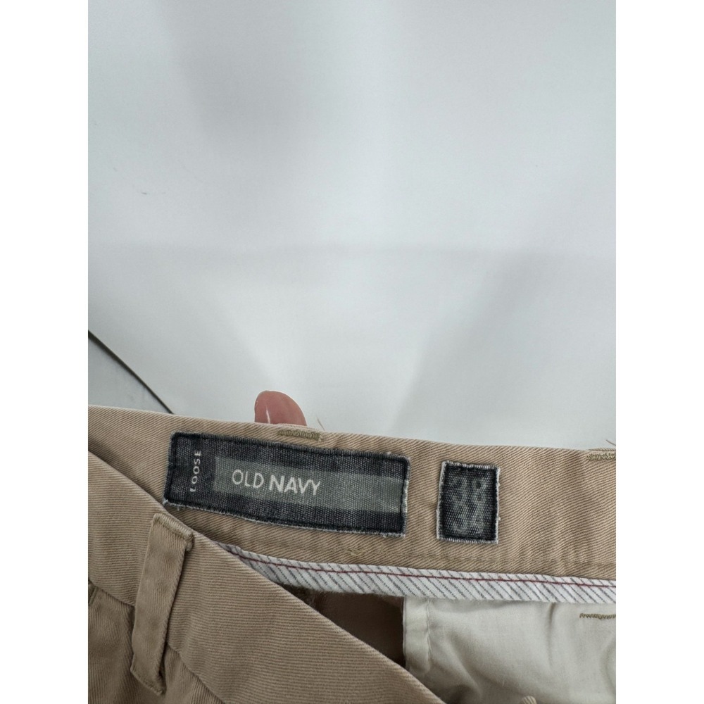 Old Navy Chino Pants Khaki Baggy Loose Fit Straight Leg Vintage Y2K Mens 38x32 - Picture 3 of 8